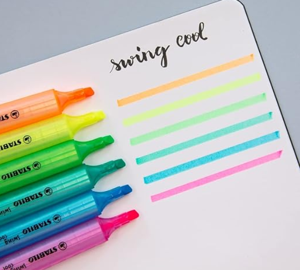 Marca Texto Swing Cool 6 Cores Fluorescentes